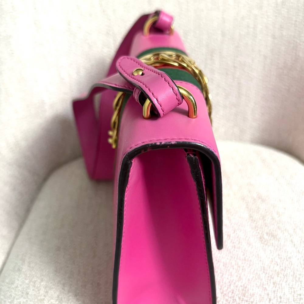 Authentic Gucci Sylvie Leather Shoulder Bag pink leather - Picture 13 of 16